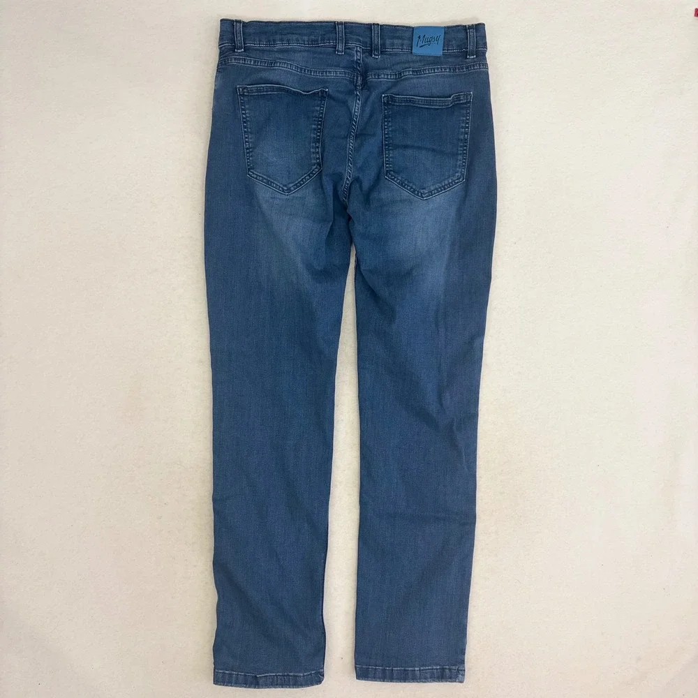 Mugsy Lake Shore Jeans Mens 36x30 Blue Slim Straight Stretch FLX3NLA Comfort